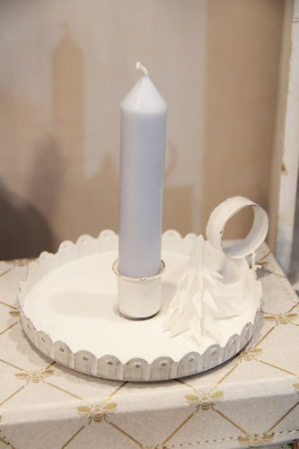 Kerzenhalter weiß 14 x 12,5